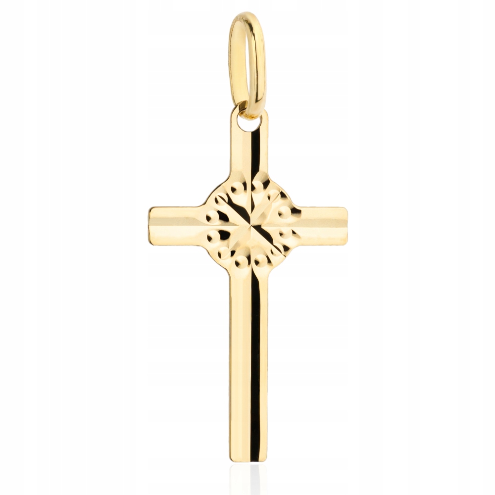 ZŁOTY PIĘKNY KRZYŻYK 585 ZAWIESZKA