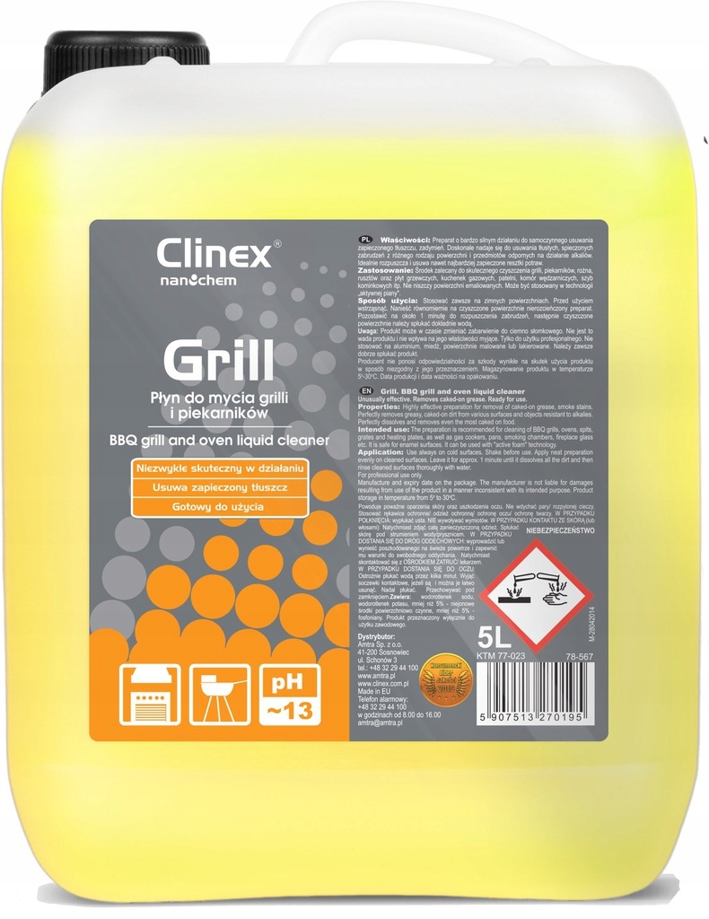 

Clinex Grill 5L- płyn do mycia grilla i piekarnika