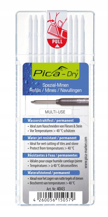 

Pica Dry 4043 Wkłady do ołówka znacznika Biały
