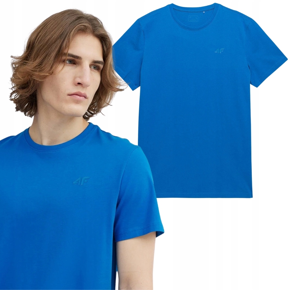 

T-shirt 4F Męski Koszulka Regular Z Bawełny Gładka