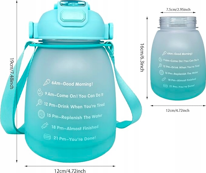 BUTELKA BIDON NA WODĘ Z PASKIEM 1300ML EAN (GTIN) 6922711013107