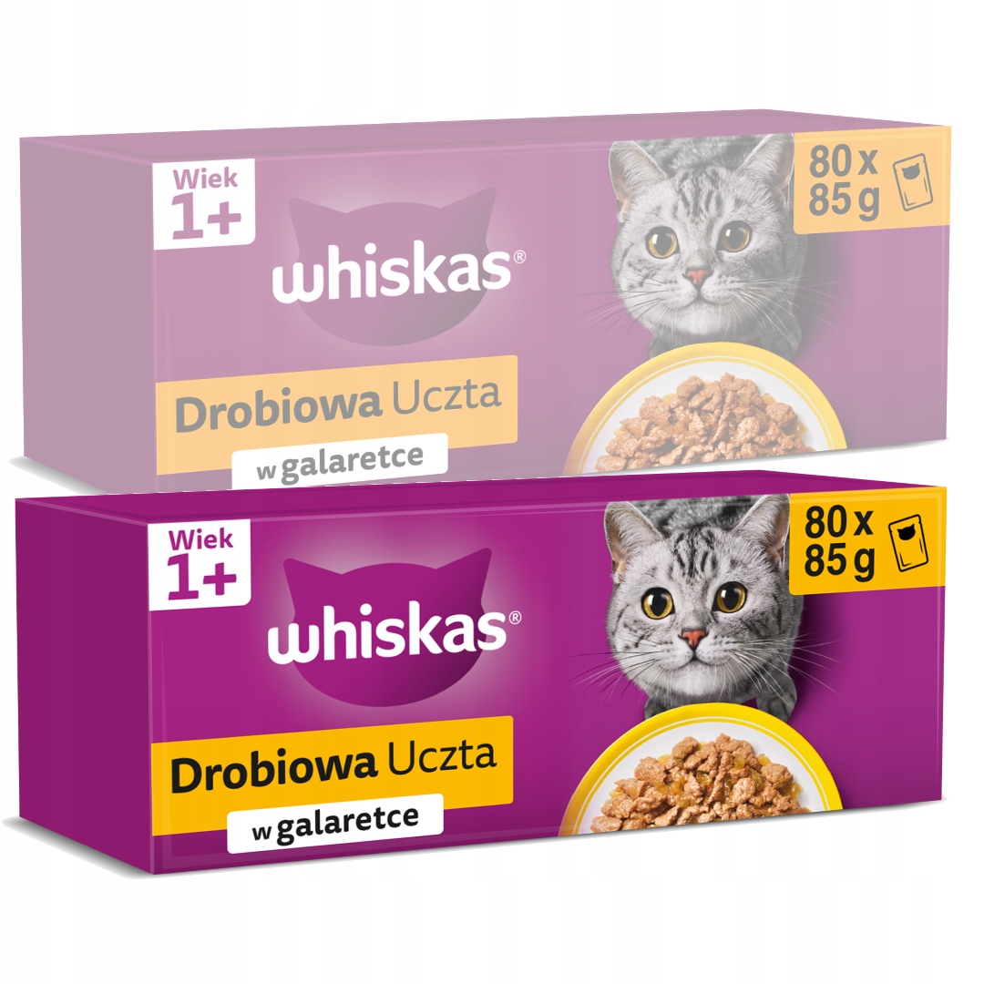 Levně Whiskas Adult Drůbeží hostina 160 x 85 g Mokré krmivo pro kočky želé