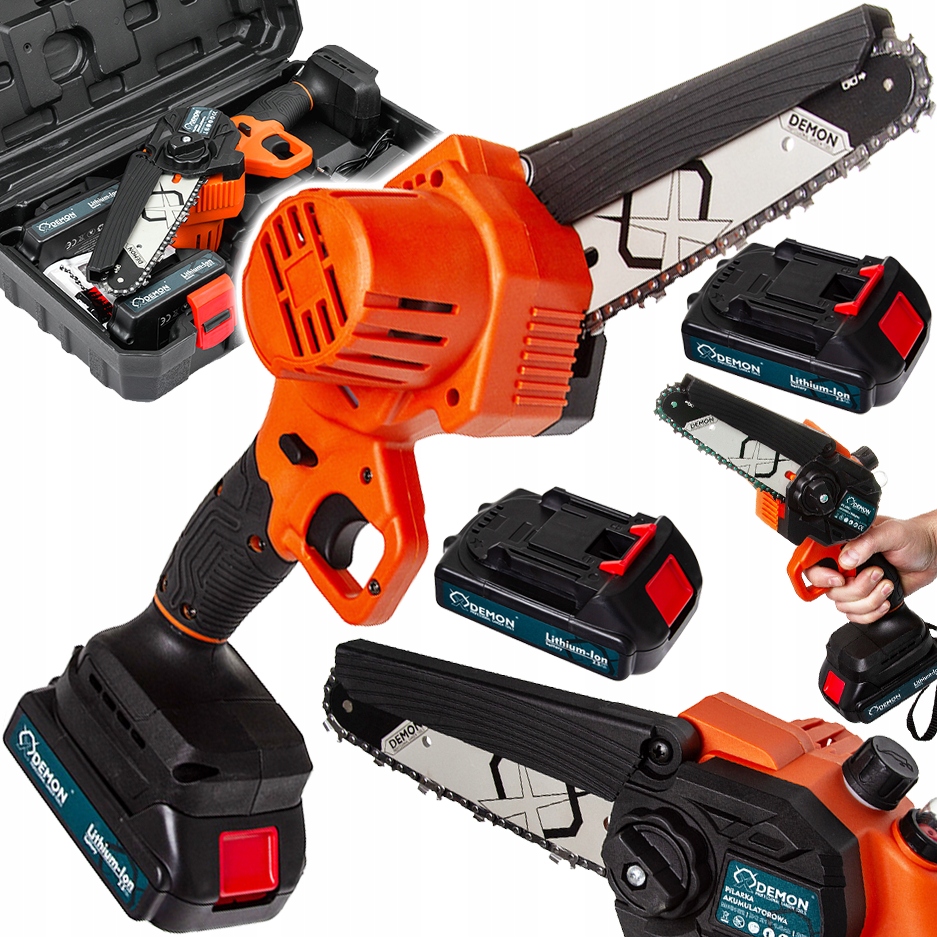 Mini Pilarka Piła Łańcuchowa 6" 15CM Gałęziówka Akumulatorowa 21V 2x Aku