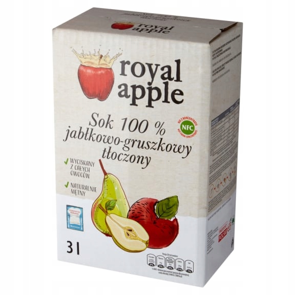 Royal Apple Šťáva 100% jablkově hrušková lisovaná
