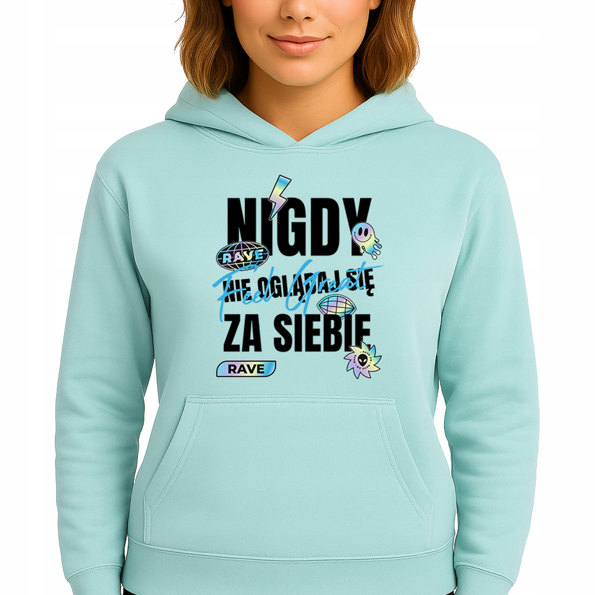 Mikina Mátová Hoodie S Kapucí Bavlněná Módní Feel Great Vel S