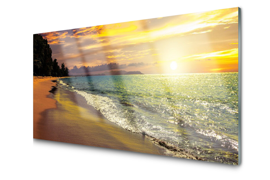 

Panel szklany dekor Słońce Plaża Morze 100x50