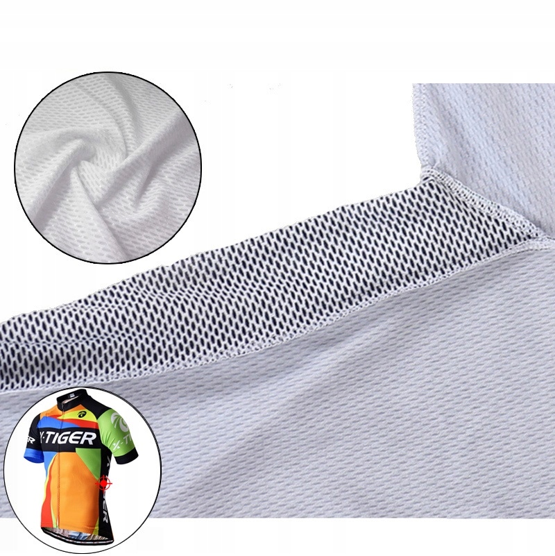 KOSZULKA ROWEROWA MĘSKA X-TIGER Z KIESZENIAMI LATO Rękaw krótki rękaw