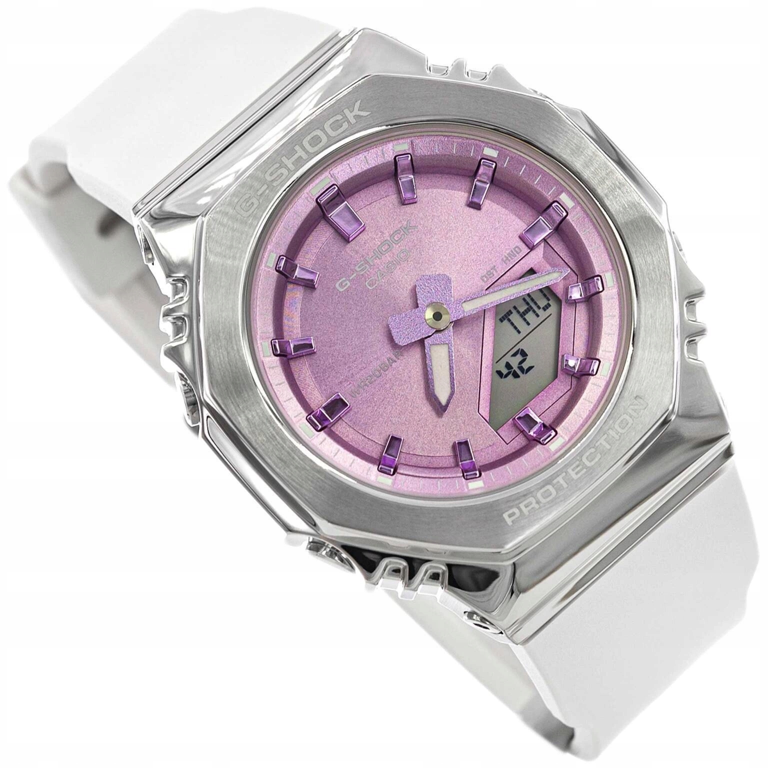 Dámské Hodinky Casio GM-S2110-7A6ER G-shock Bílé Se Sportovním Řemínkem, Vodotěsnost 20 Bar