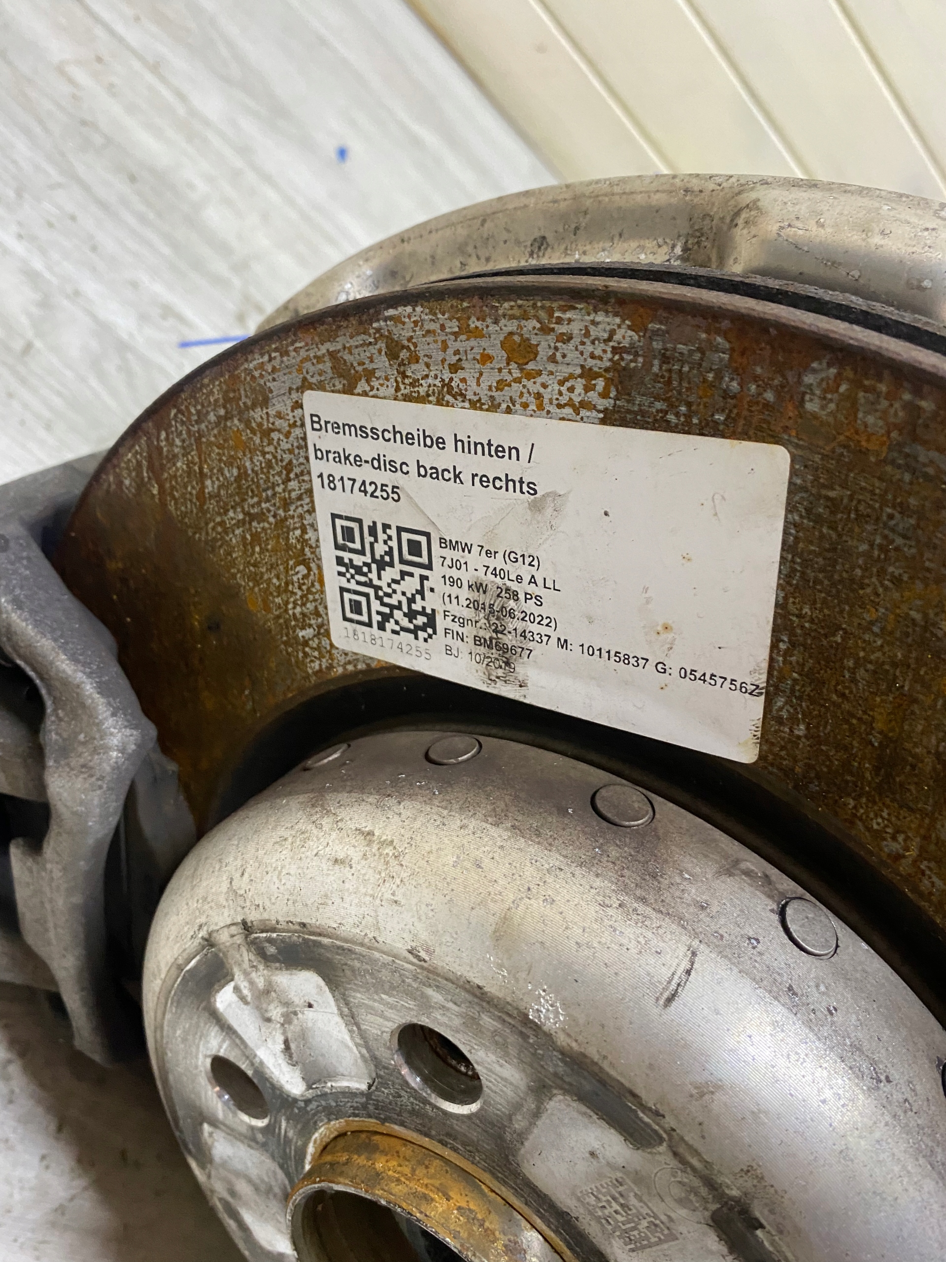 BMW 7 G11 G12 swing arm PR rear part