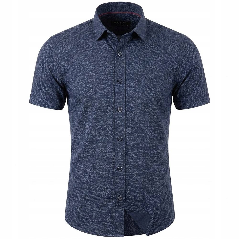 Ego Man košile pánská EKR-232-3 regular fit krátký rukáv L tmavě modrá