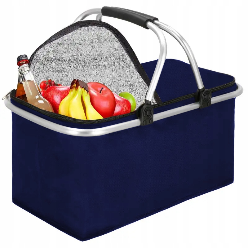 KOSZ PIKNIKOWY SKŁADANY TORBA TERMICZNA TURYSTYCZNY KOSZYK IZOLACYJNY 30L Marka Heckermann