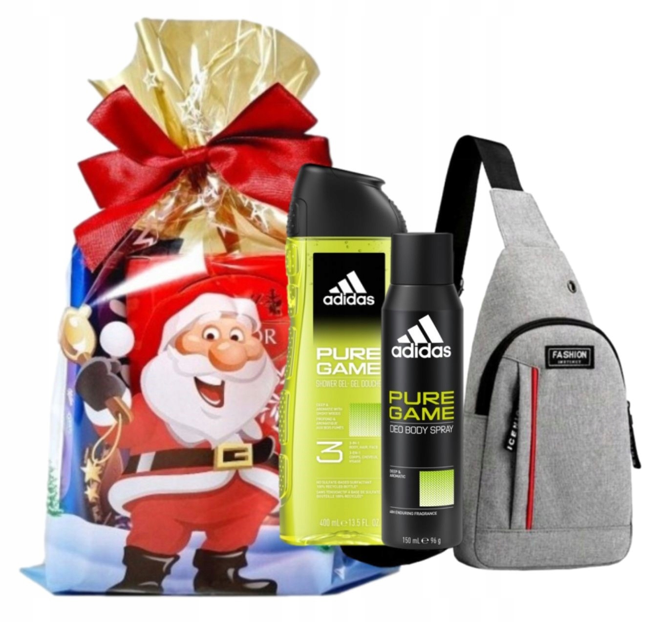 Adidas Pure Game Dárková sada pro muže Deodorant Gel Ledvinový Batoh