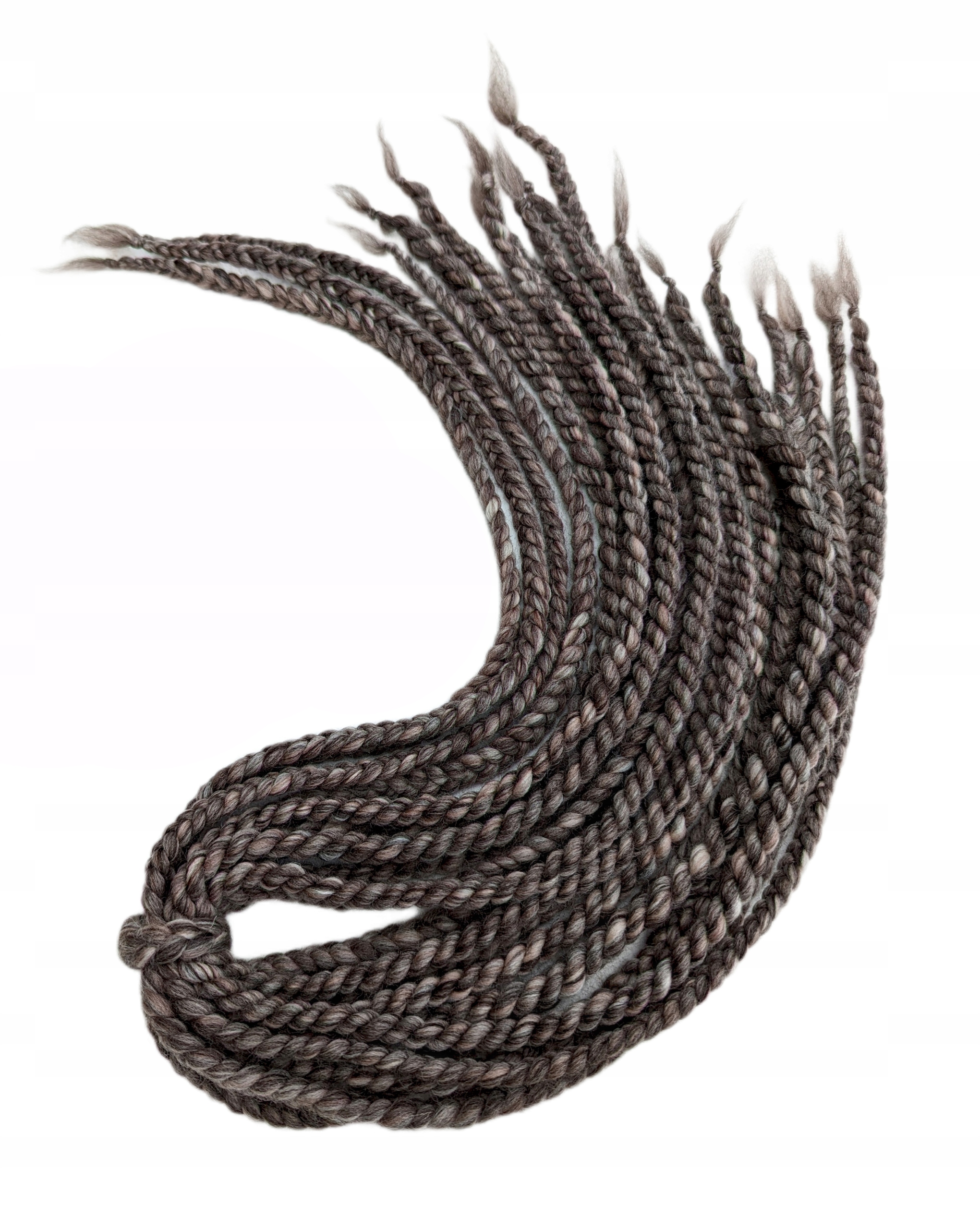 Vlněné copánky Opakovaně Použitelné, hnědé, Kakaové Dřevo, 10 kusů