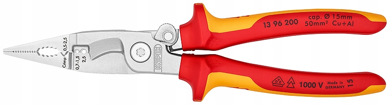Kliešte kombinačky pre elektrikárov 200 mm 6v1 13 96 200 Knipex