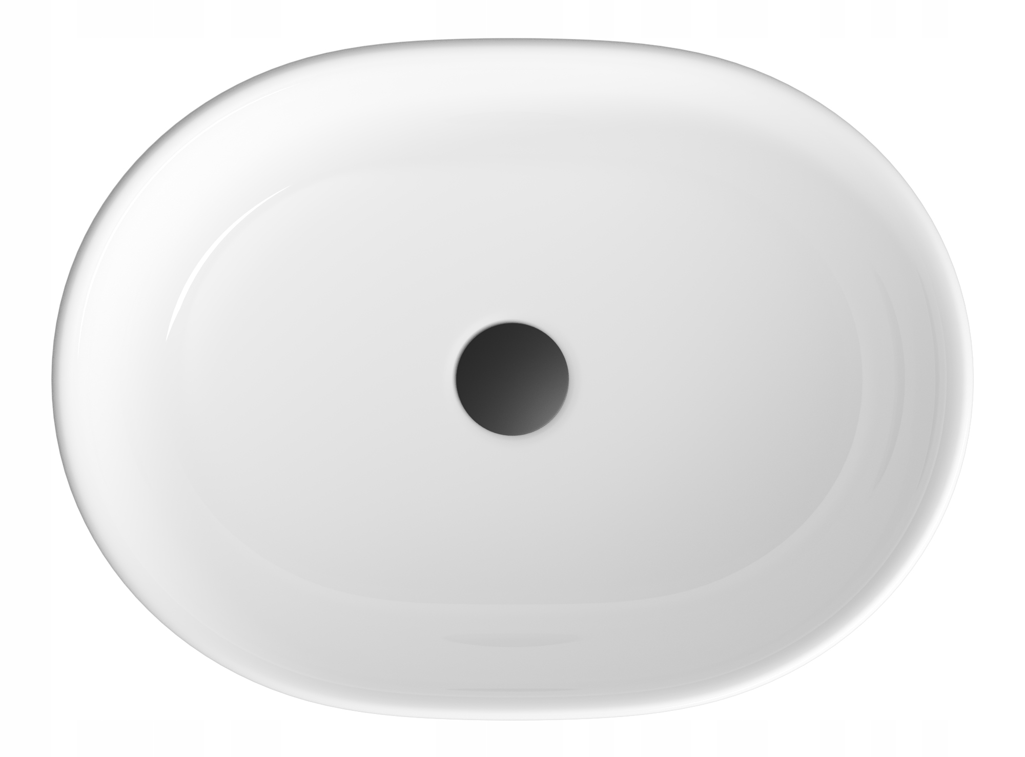 Keramická Umývadlová Doska Biela Oválna Okrúhla Kúpeľňová Isola