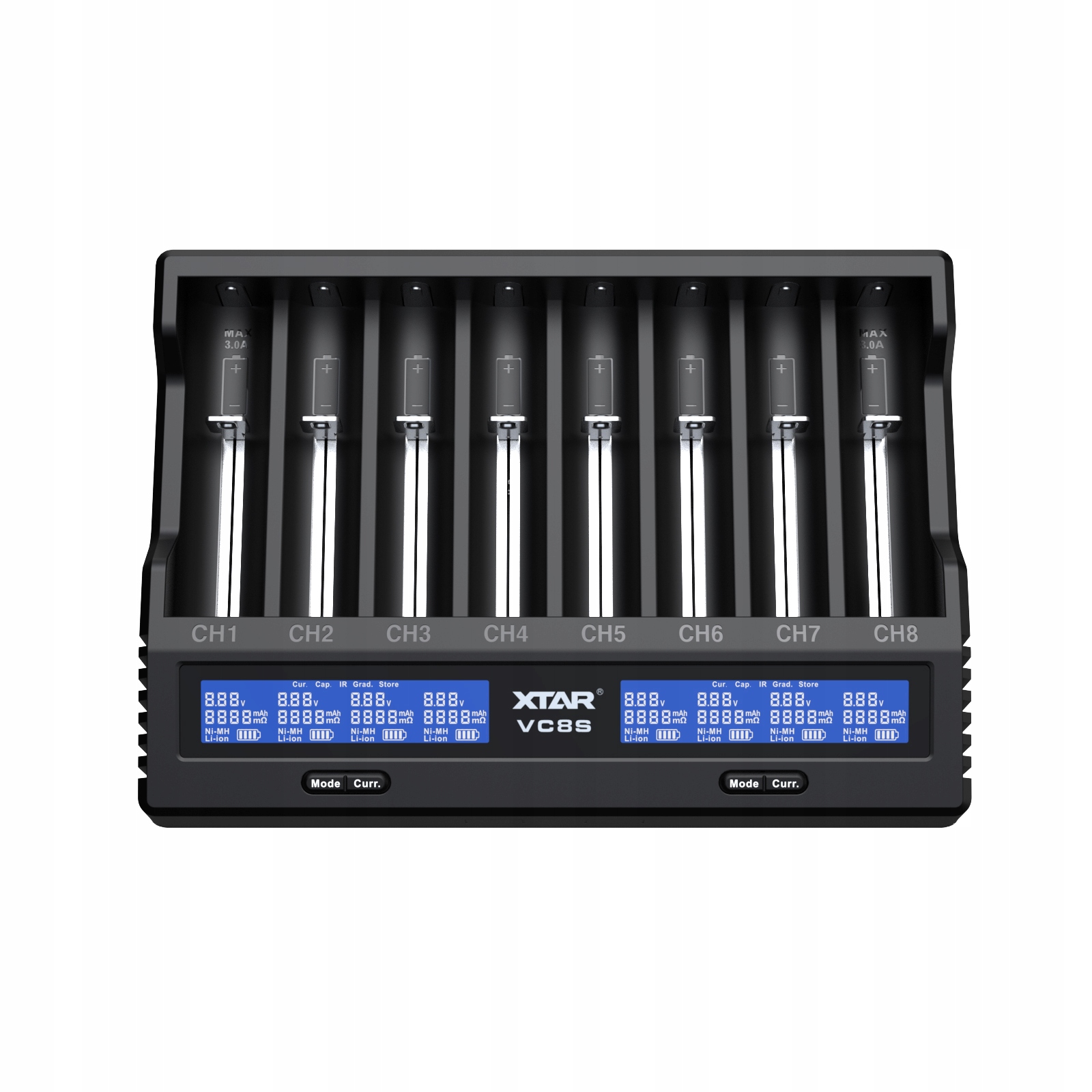 Ładowarka Xtar VC8S 10440-26650 Aaa Aa A Sc C Li-ION/Ni-MH, 8 kanałów Usb-c