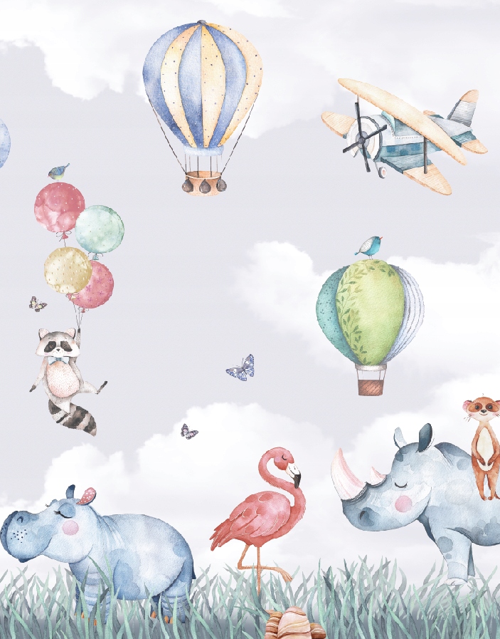 Fototapeta Odletová zvieratka pre deti 200 x 255 cm, štruktúra 350 g