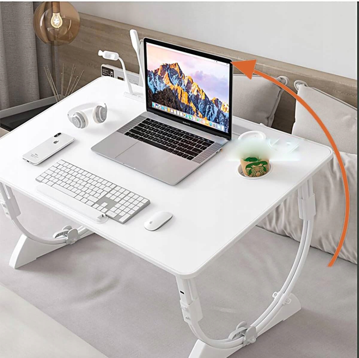 Stolik Pod Laptopa Do Łóżka Składany Regulowany 45° Podstawka Mobilny