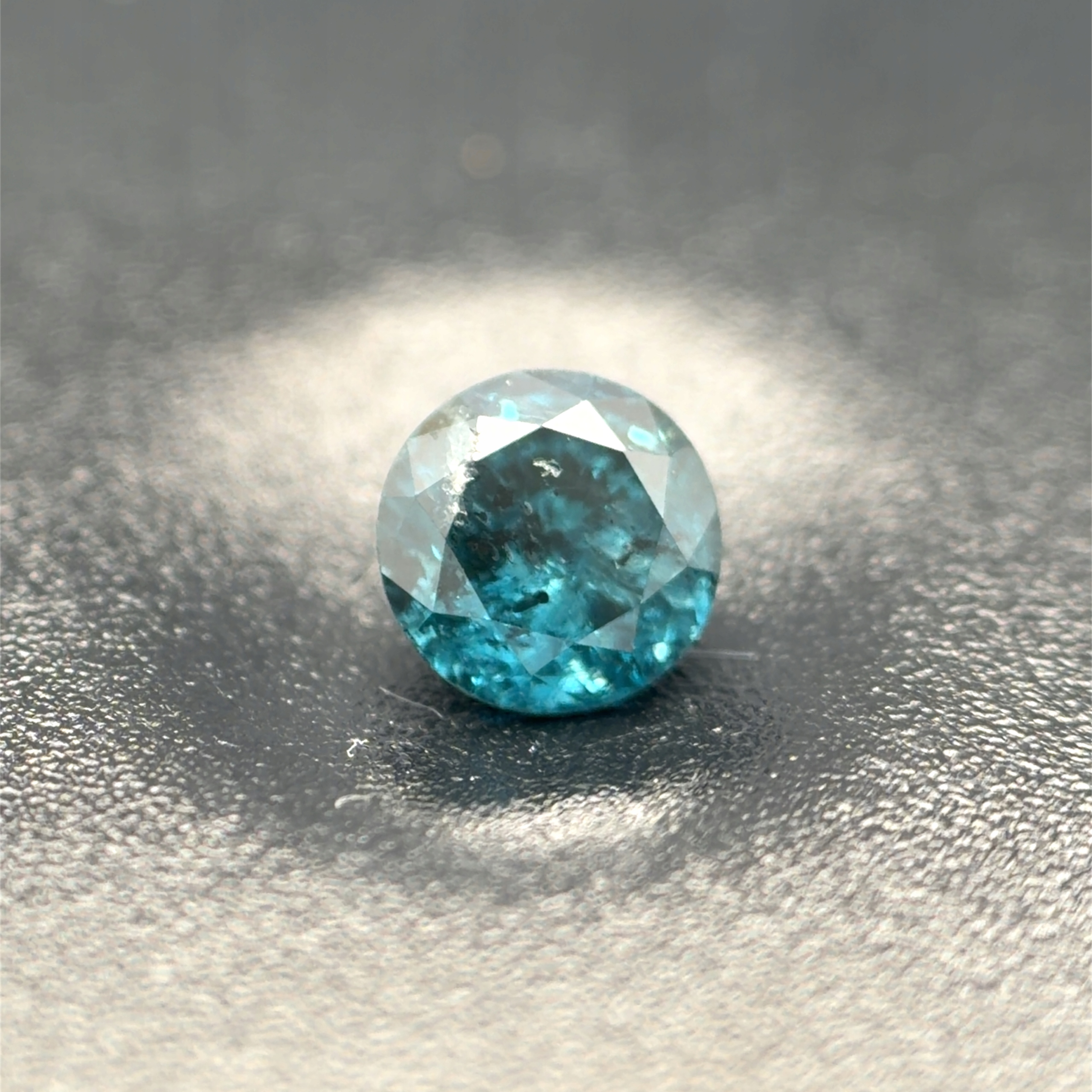 Naturalny Diament 0.30ct Niebieski Brylant I3 + eCertyfikat WBD