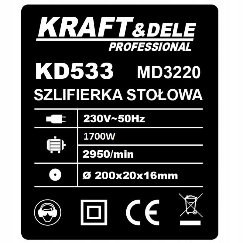 SZLIFIERKA TAŚMOWA STOŁOWA WIELOFUNKCYJNA 1700W Marka Kraft&Dele