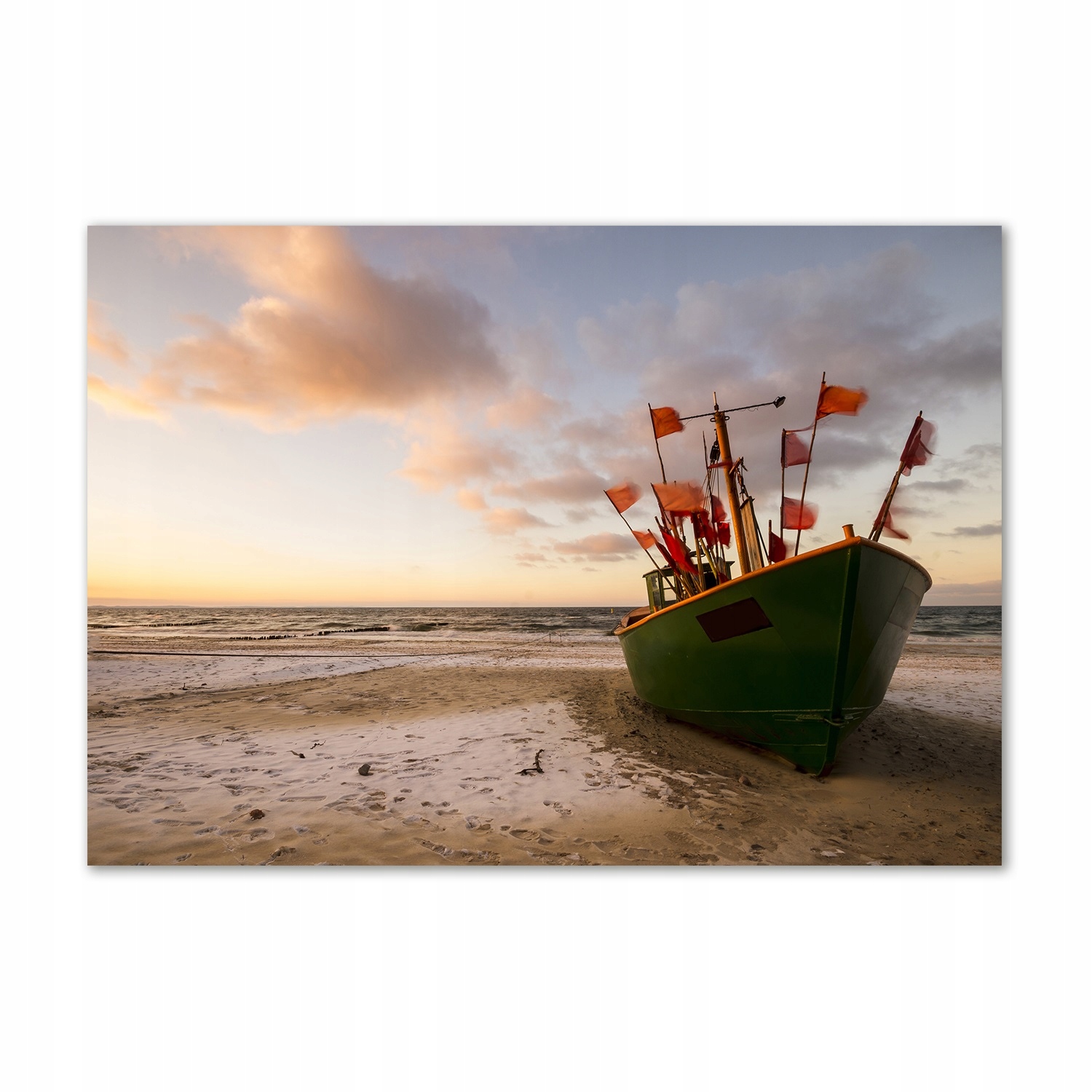 

Foto obraz akrylowy Kuter rybacki plaża 100x70 cm