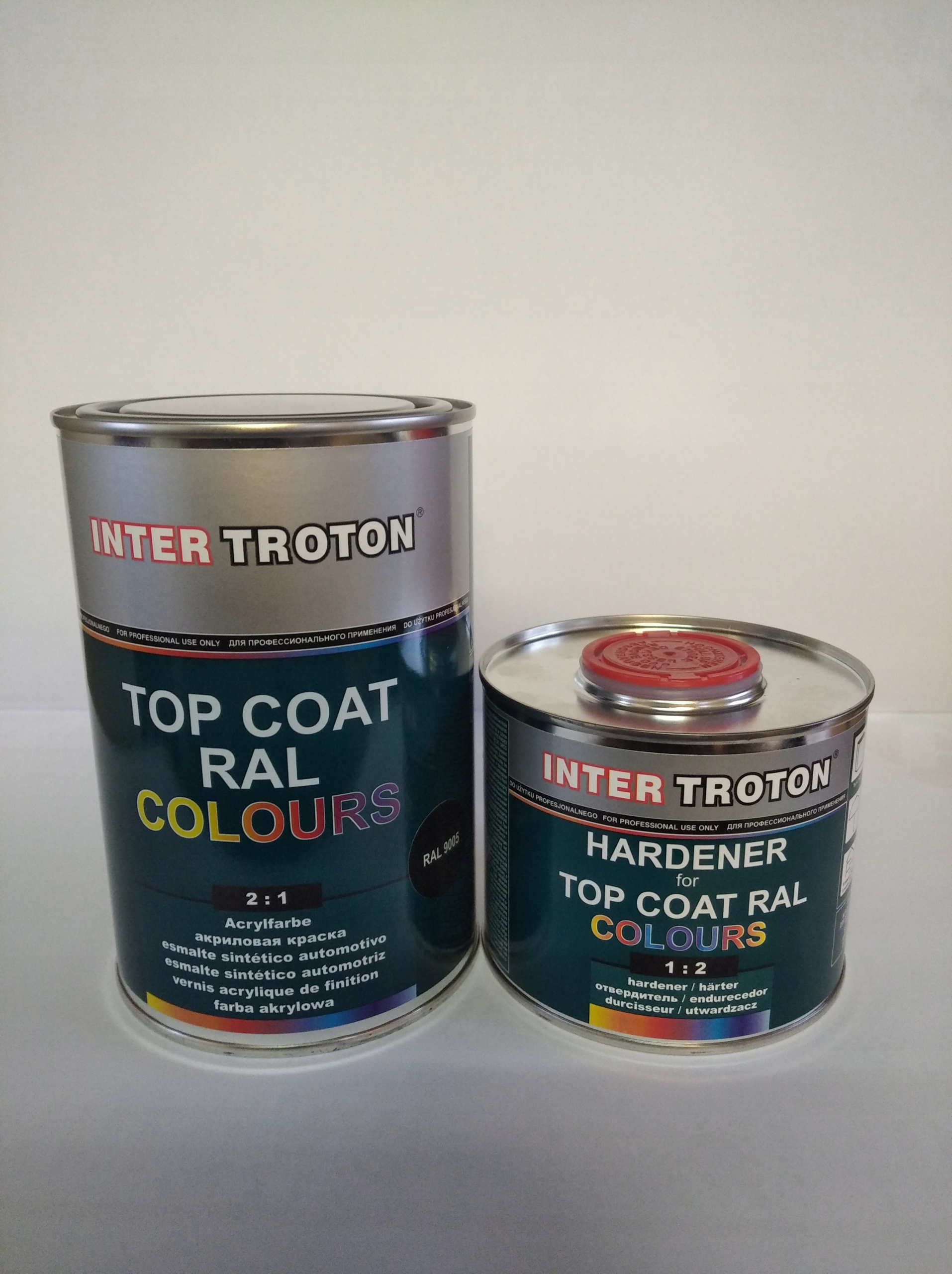 RAL 9005 акриловий Лак 1 + 0.5 L затвердіння.