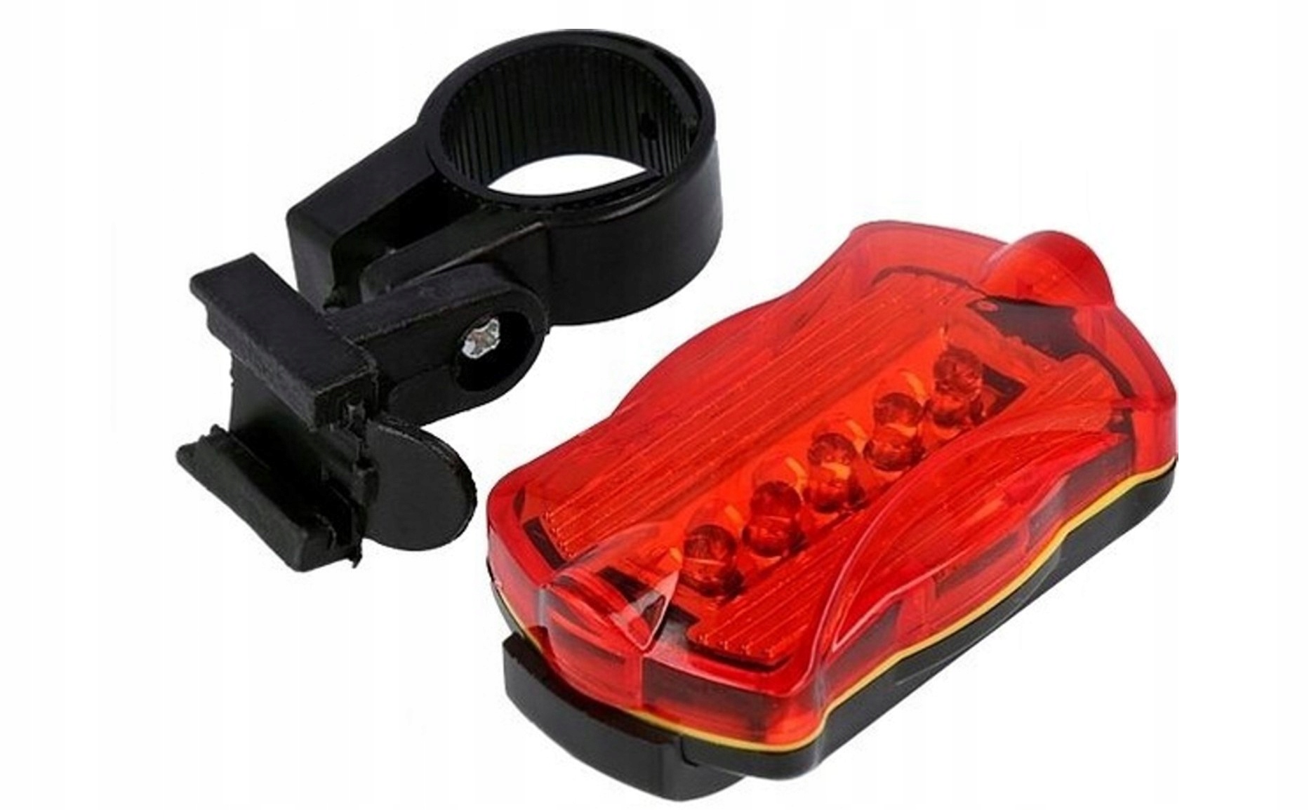ROWEROWE OŚWIETLENIE LAMPKI ROWERU TYŁ 5 LED XY103 Kolor dominujący pomarańcze i czerwienie
