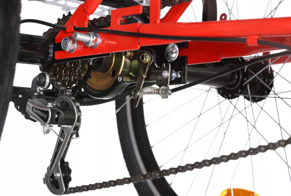 Rower trójkołowy Sewilla 24 cale damski Czerwony Rozmiar ramy 18 cali