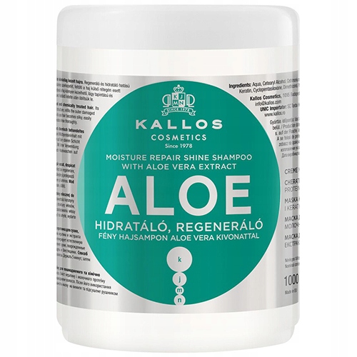 KALLOS ALOE MASKA REGENERACYJNO-NAWILŻAJĄCA DO SUCHYCH WŁOSÓW ALOES 1000ML