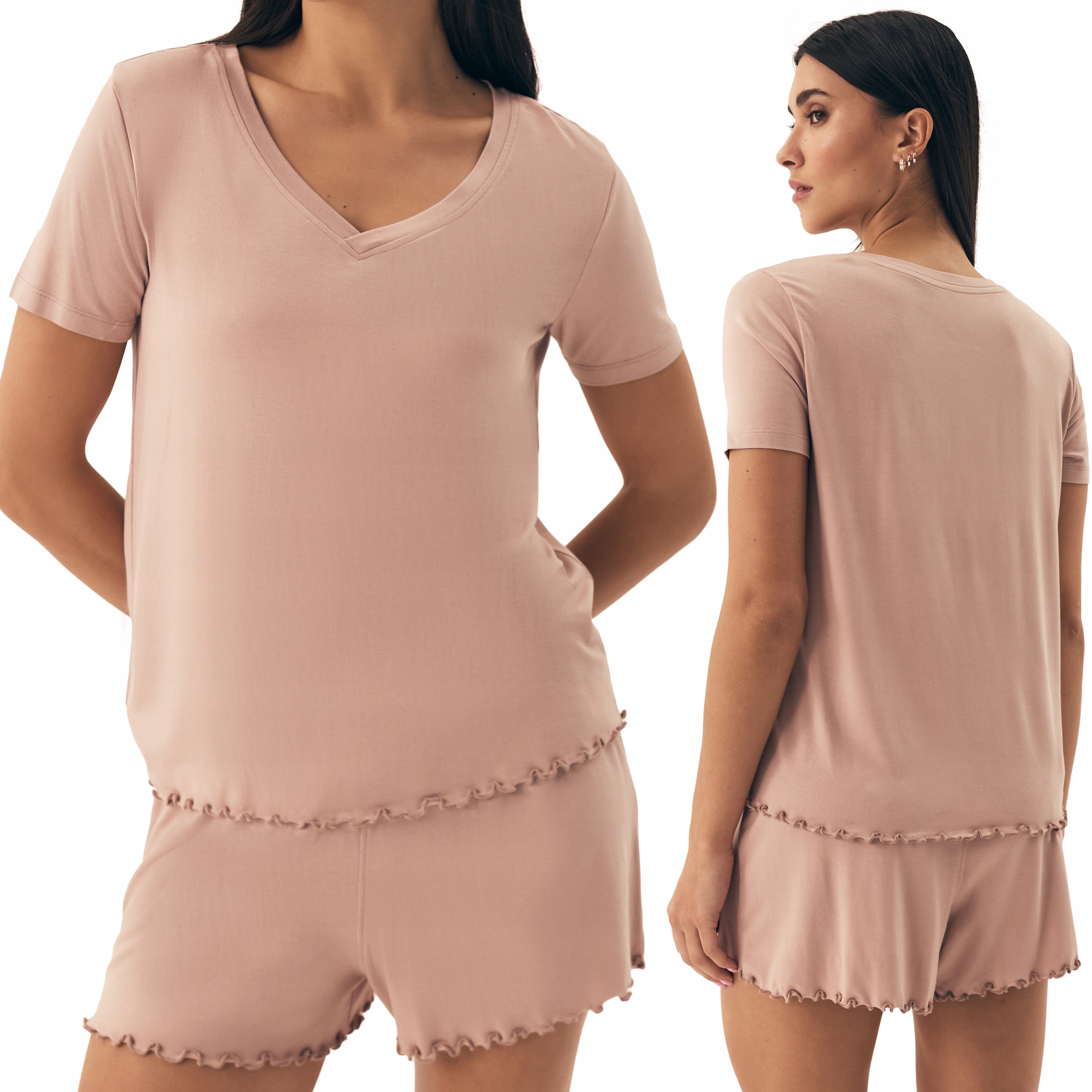 Dámské krátké pyžamo z Viskózy s volánky Henderson Noves L