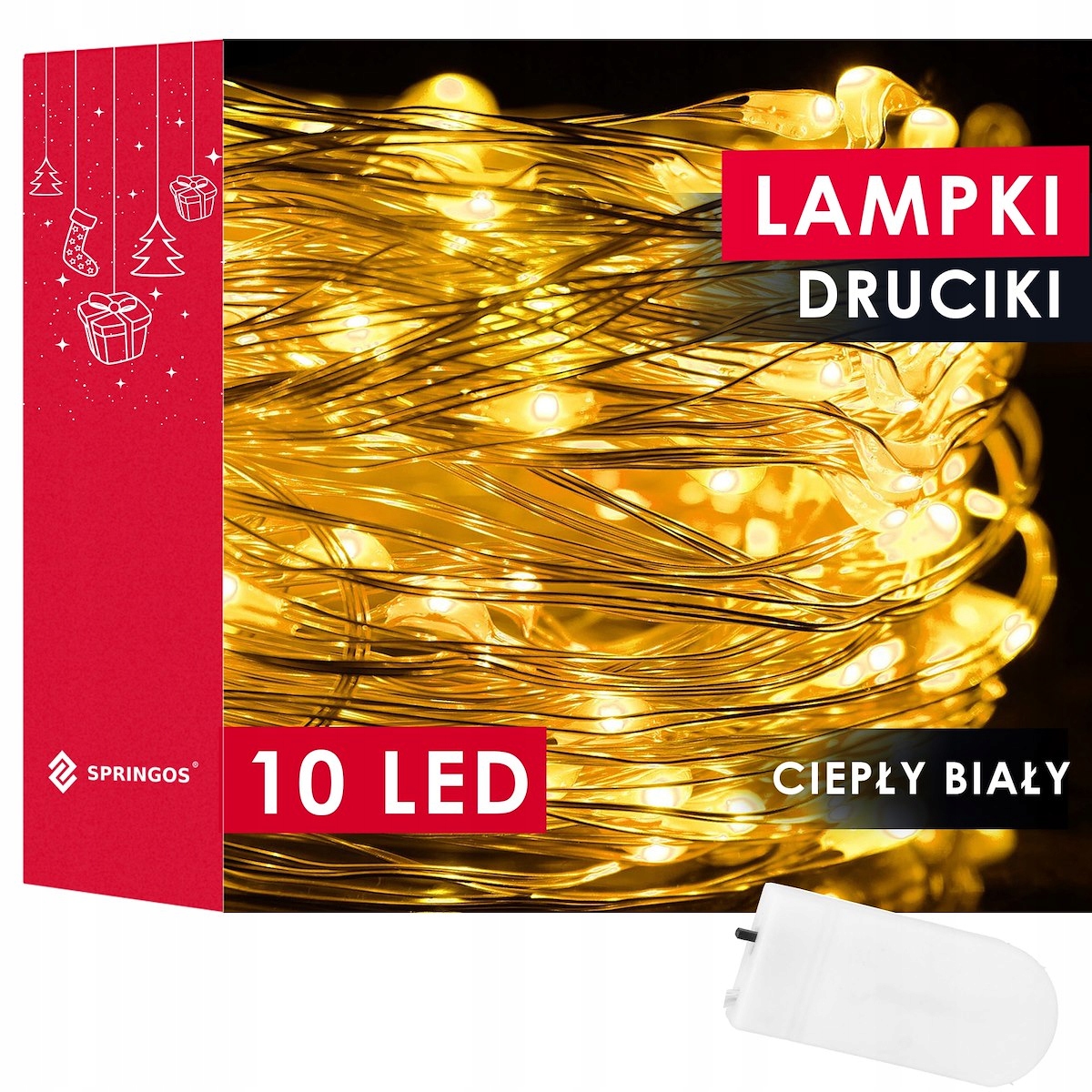 

Lampki Na Choinkę Mikro Led Druciki 100cm Baterie