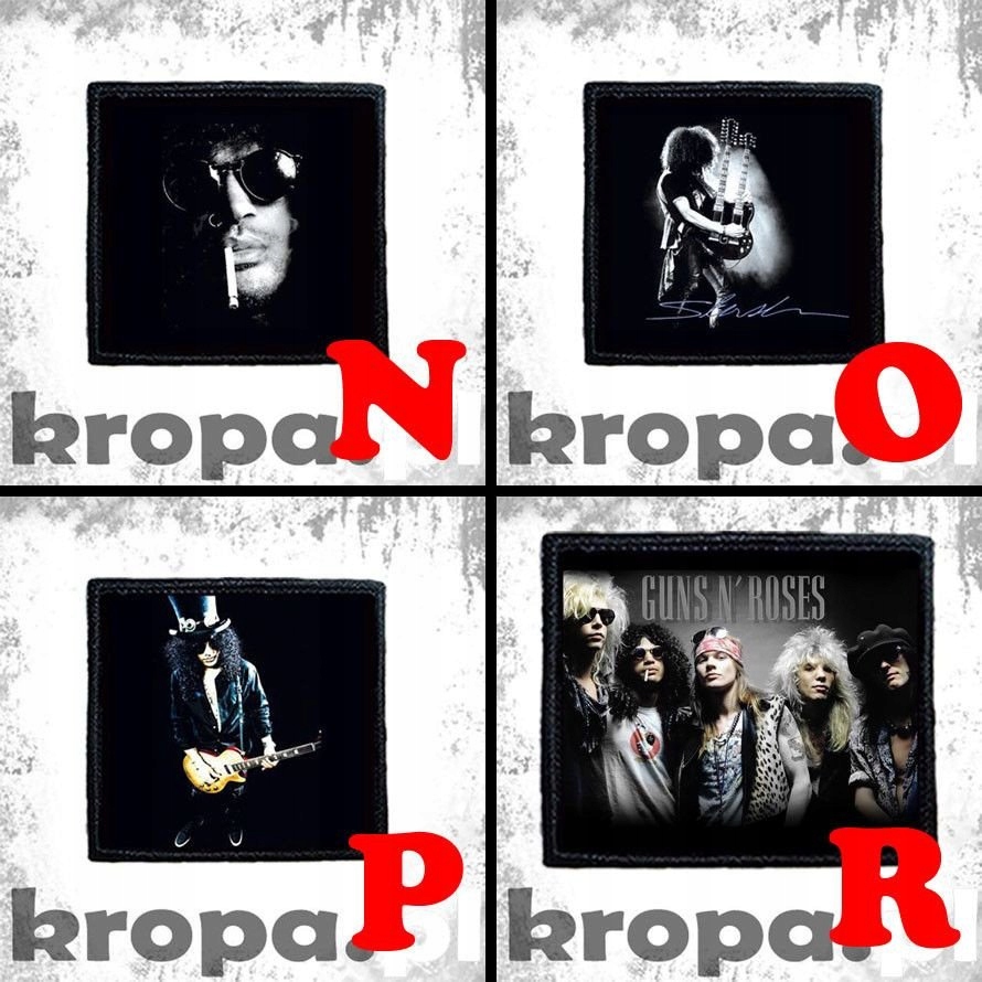 Naszywka GUNS 'N ROSES 10 x 10 cm Dużo Wzorów! EAN (GTIN) 5905858300041
