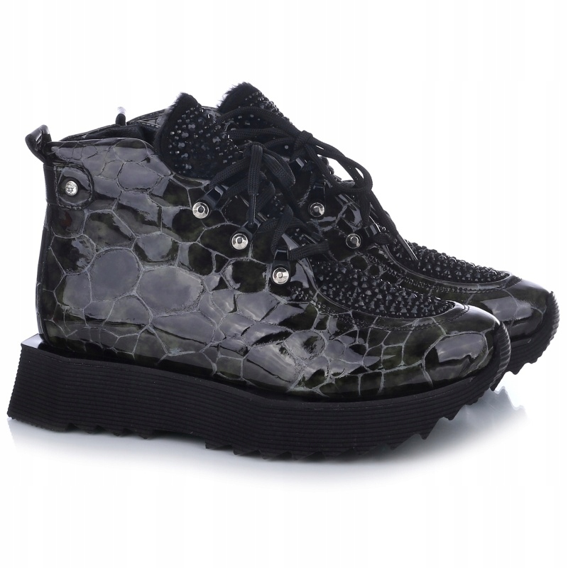 Dámské kotníkové boty Bombonella 10T 125.2023 S.a 105 T Syh zelené Kůže VEL.36