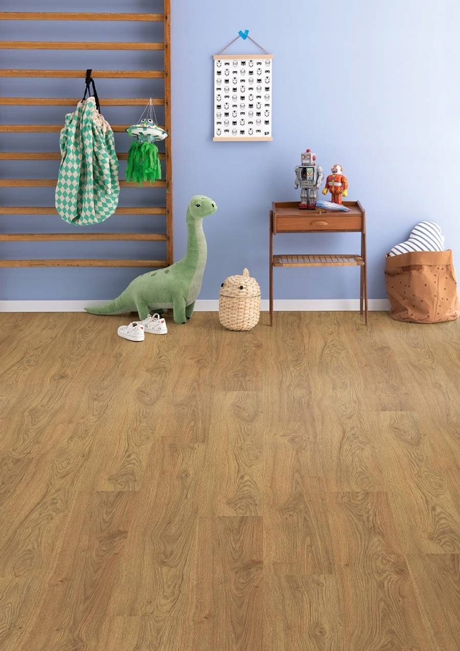 EGGER Panele Podłogowe Dąb Asgil Miodowy EPL156 AC4 8 mm Długość 129.2 cm