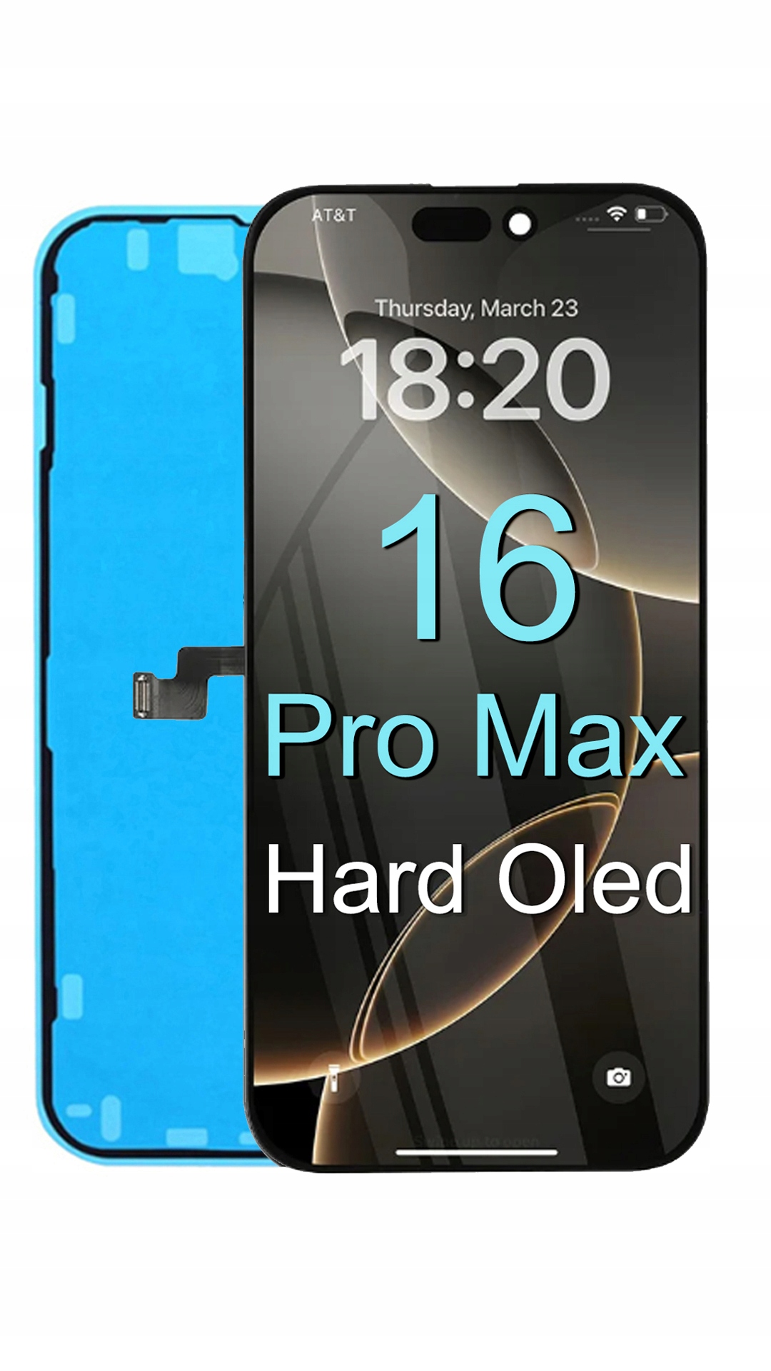 Hard Oled displej pro iPhone 16 Pro Max 120Hz vyměnitelné IC těsnění Oem