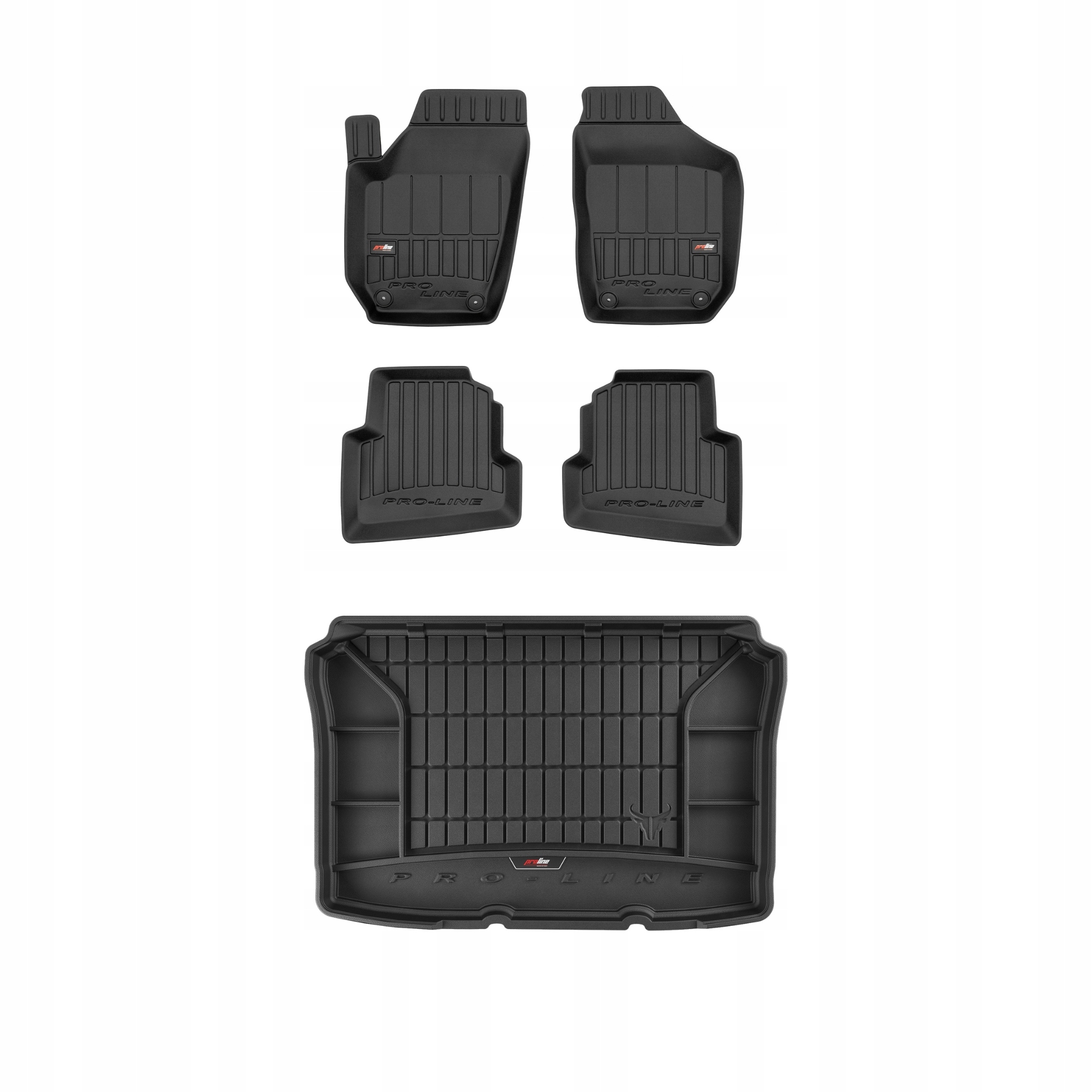 Frogum 3D Sada gumových koberců a rohoží s logem pro Volkswagen Polo IV 01-09