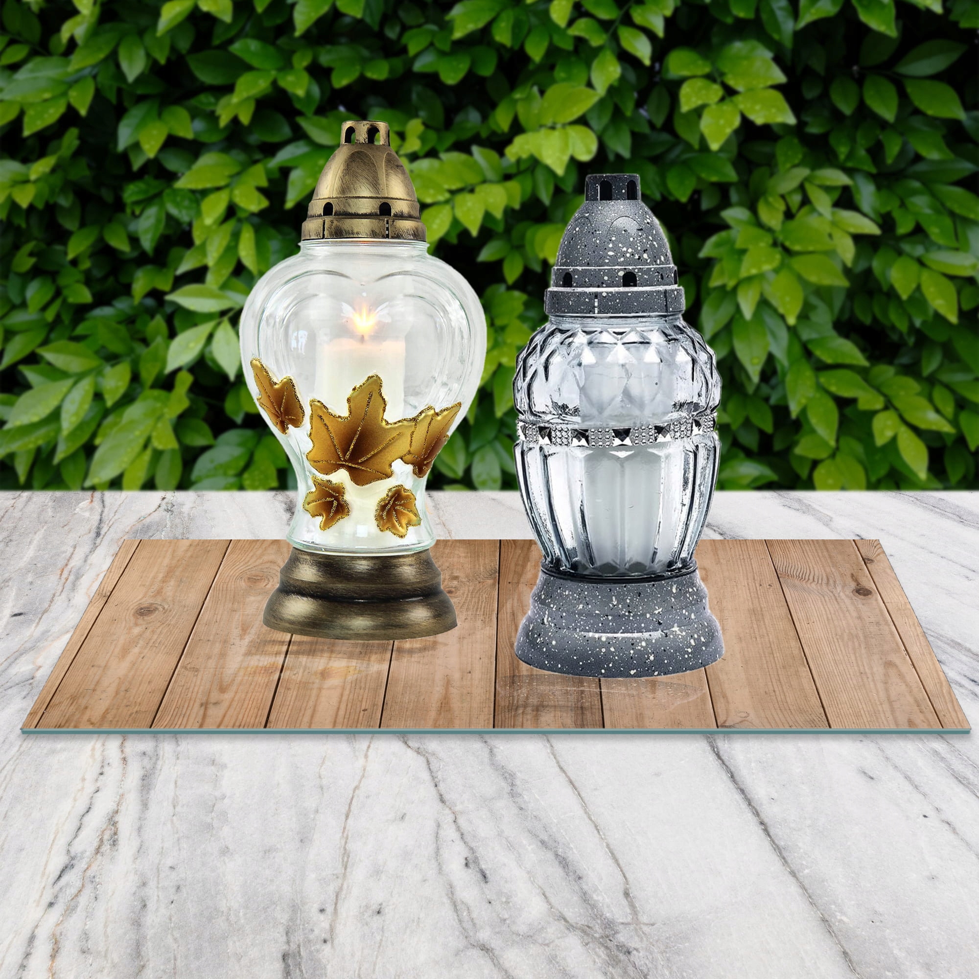 SZKLANA PODSTAWKA POD ZNICZE 60x20cm Panele 103c Marka inna