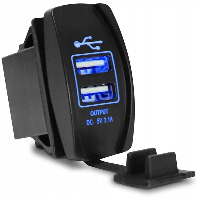Gniazdo Samochodowe Ładowarka 2x Usb 3,1A 12V 24V
