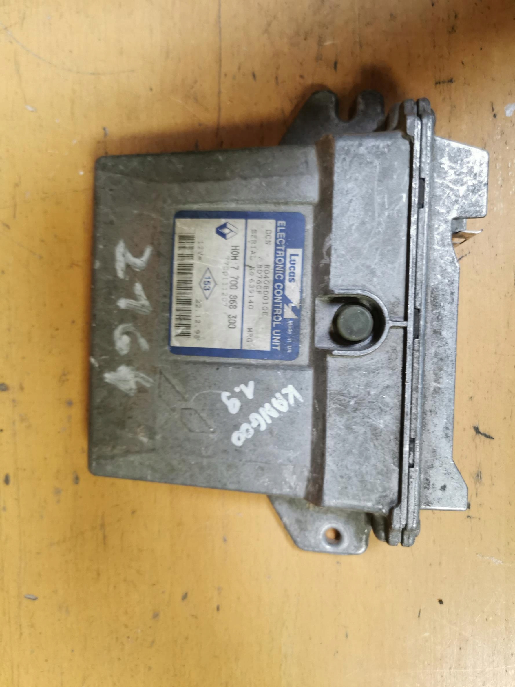 Centralina computer Motore RENAULT KANGOO e 1.9D 55KM 7700868300
