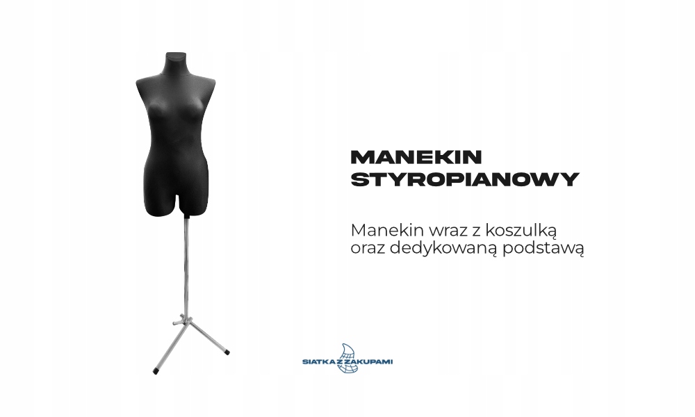 Manekin czarny - damski - 38/40 + podstawa Marka TADEX