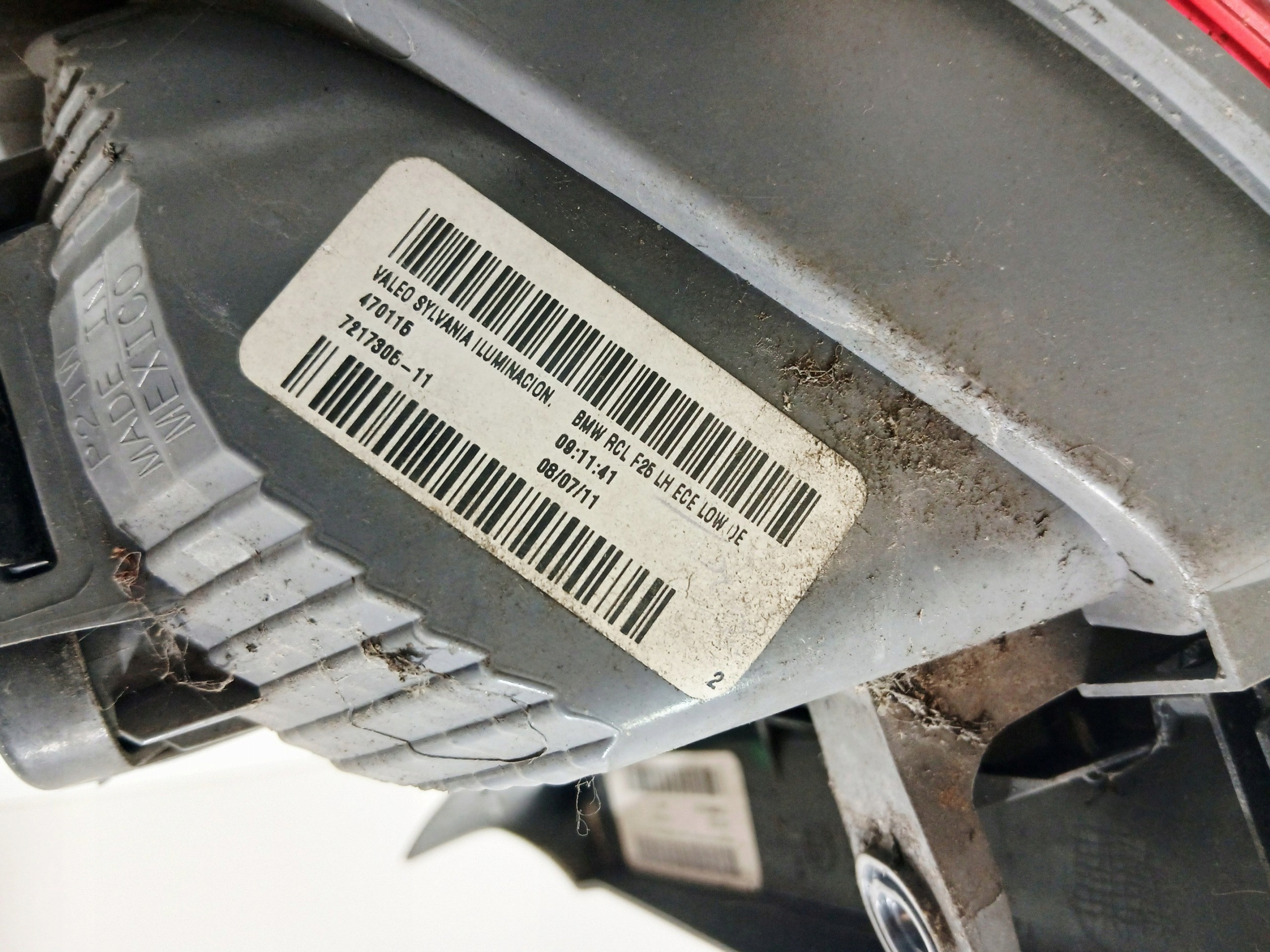 light left rear part rear BMW X3 F25 7217305