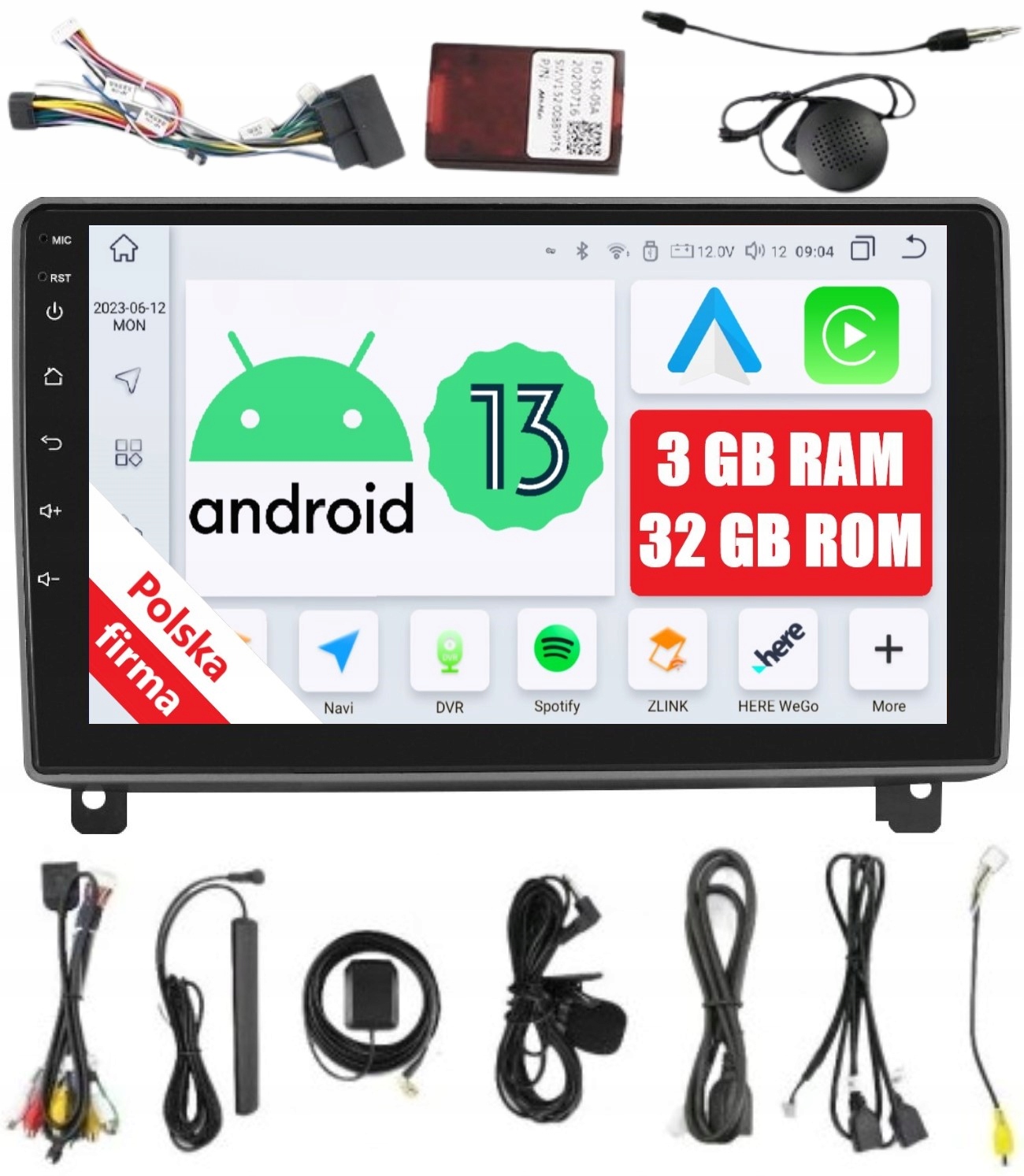 Rádio 2DIN Navigace Android Peugeot 407 3/32 Gb Dsp Carplay Lte