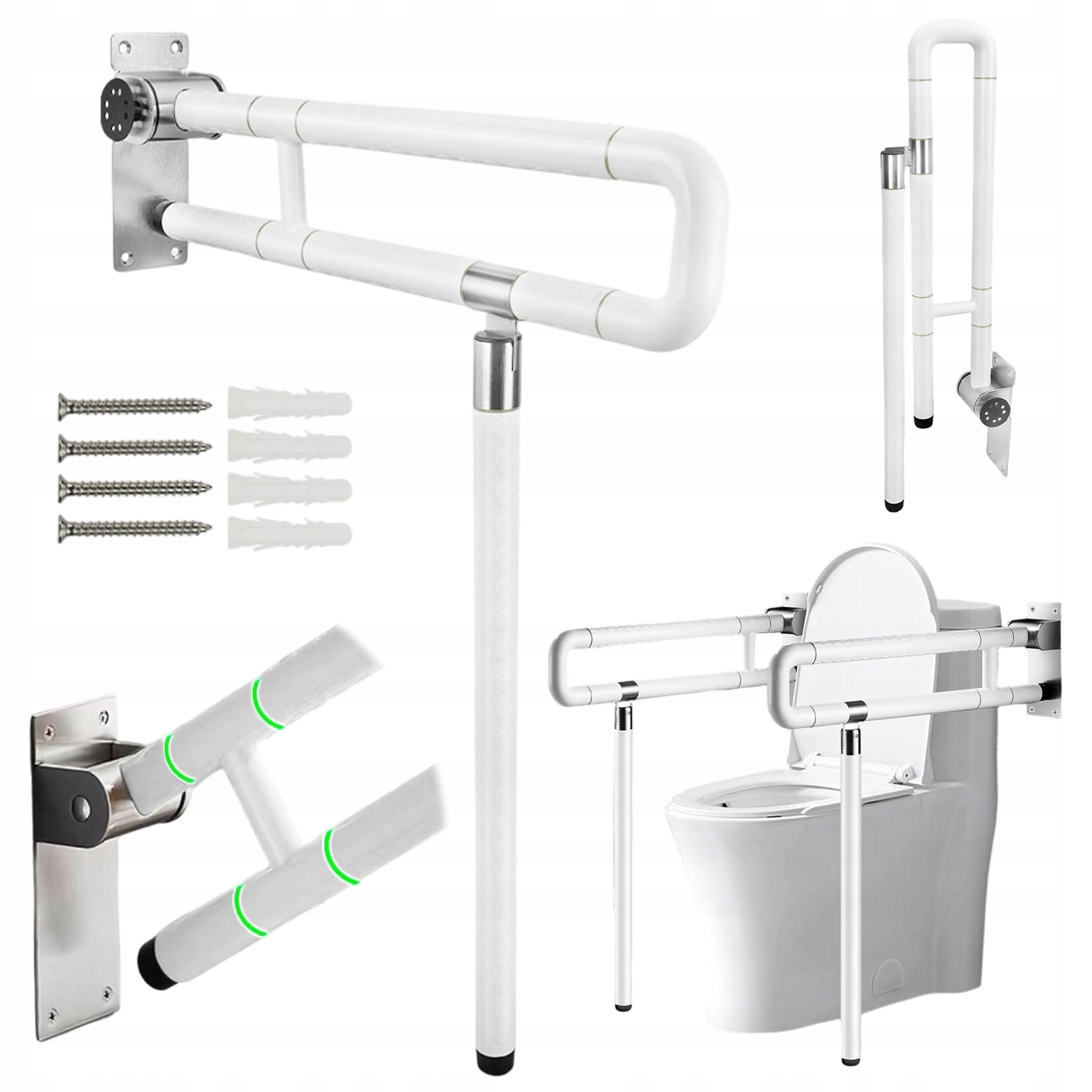 Uchwyt Łazienkowy Nośność 200 Kg Składany Obrotowy Wsparcie Bezpieczeństwa