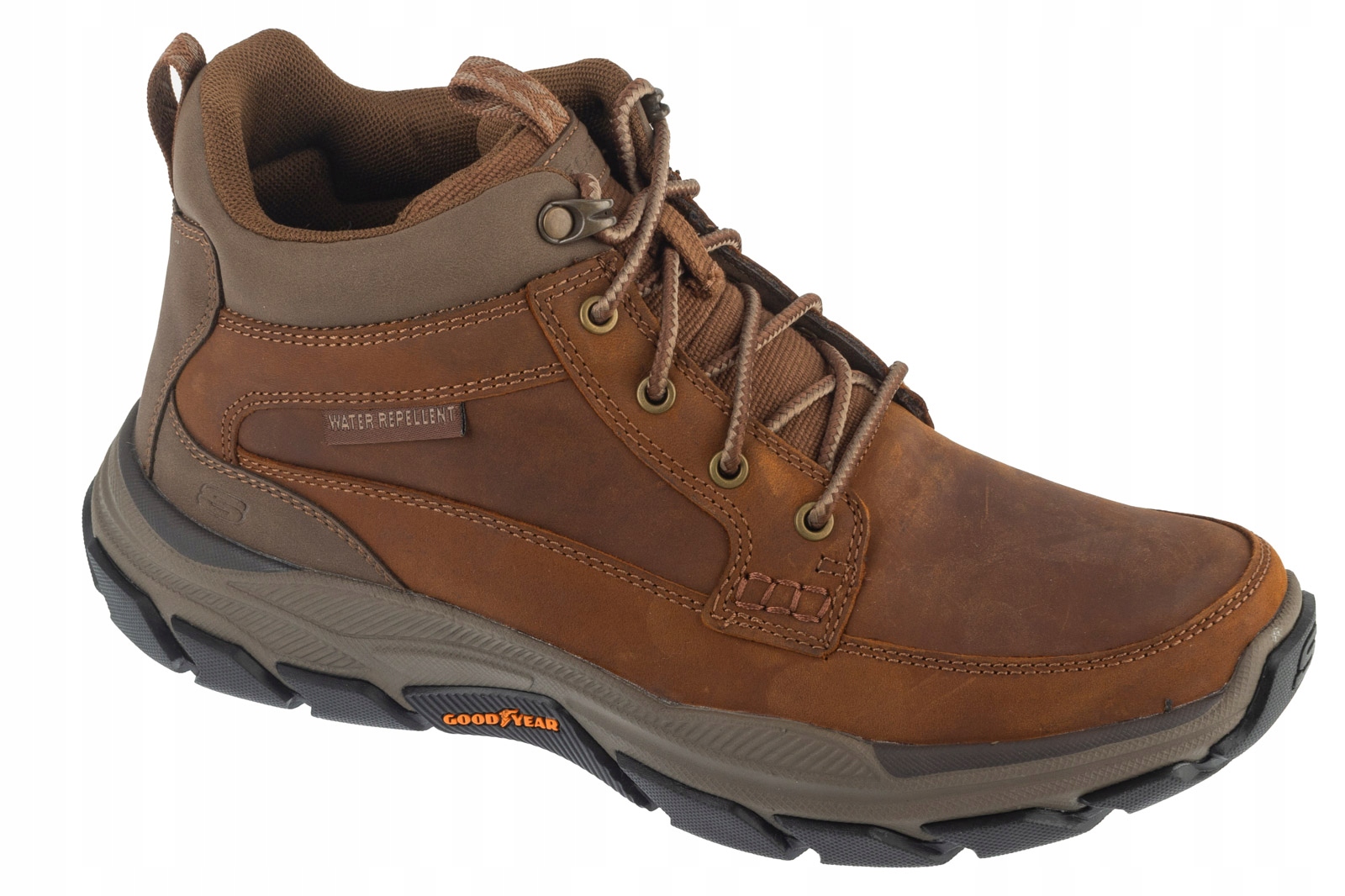 Skechers Respected Boswell [43] Pánské zimní kožené boty, hnědé