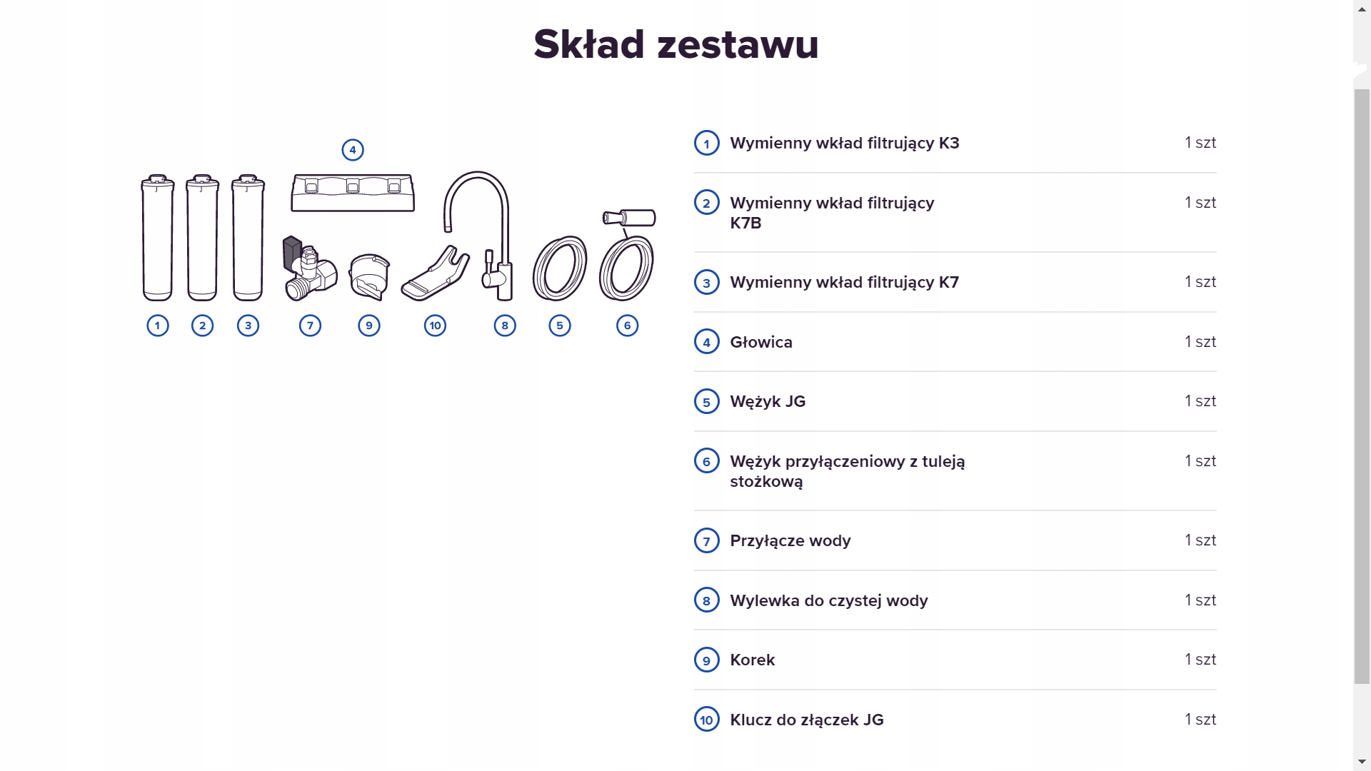 Filtr Kryształ B ECO AQUAPHOR Kolor dominujący biały