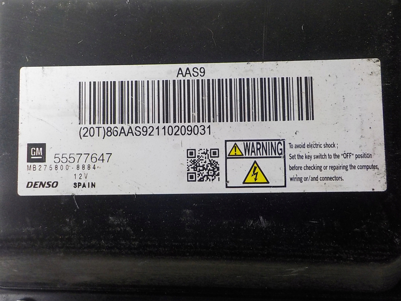 OPEL ASTRA J computer control unit 55577647 MB275800-8884