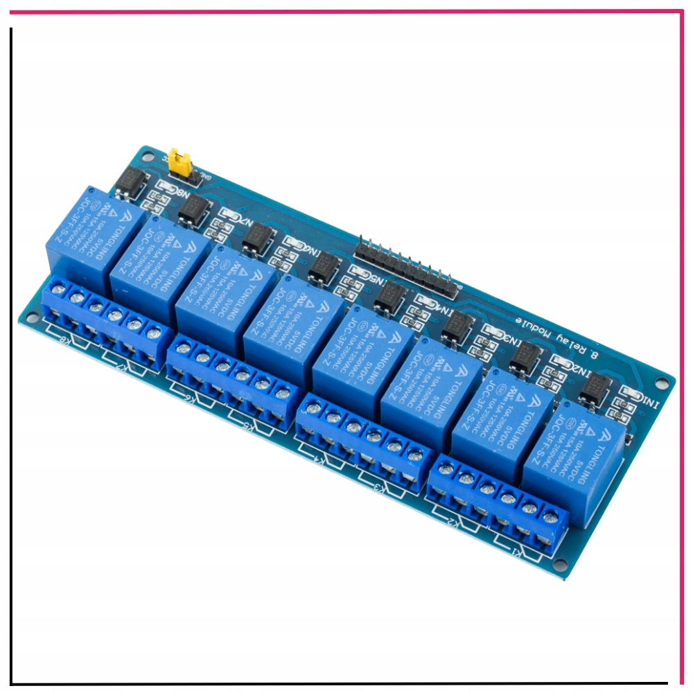 Przekaźnik 5V 8 Kanałów Moduł Przekaźników 230V 10A Zgodny z Arduino RPI Producent MSALAMON
