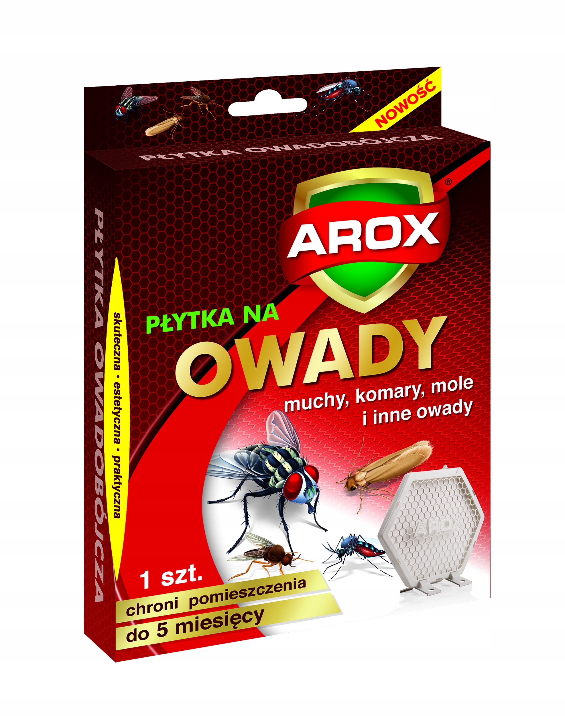

Płytka na owady muchy komary mole Arox