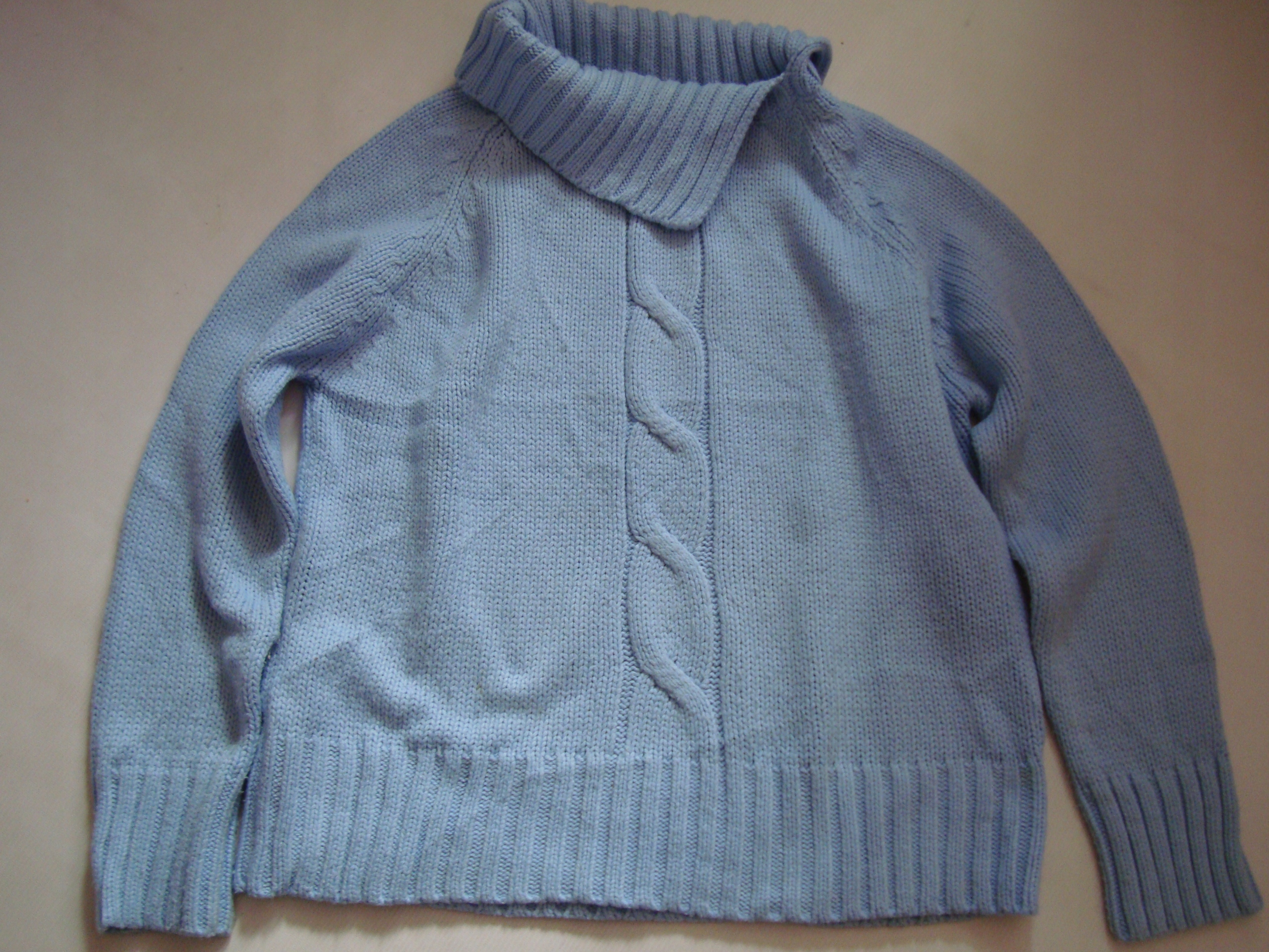 BŁĘKITNY sweter golf warkocze CANVAS r.44 Marka inna