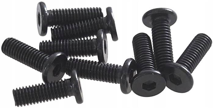 ŚRUBA ŚRUBKA M5x30 MM V-SLOT T-SLOT M5 30 mm CZARNA Z PŁASKIM ŁBEM - 10 szt